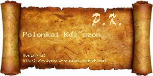 Polonkai Kászon névjegykártya